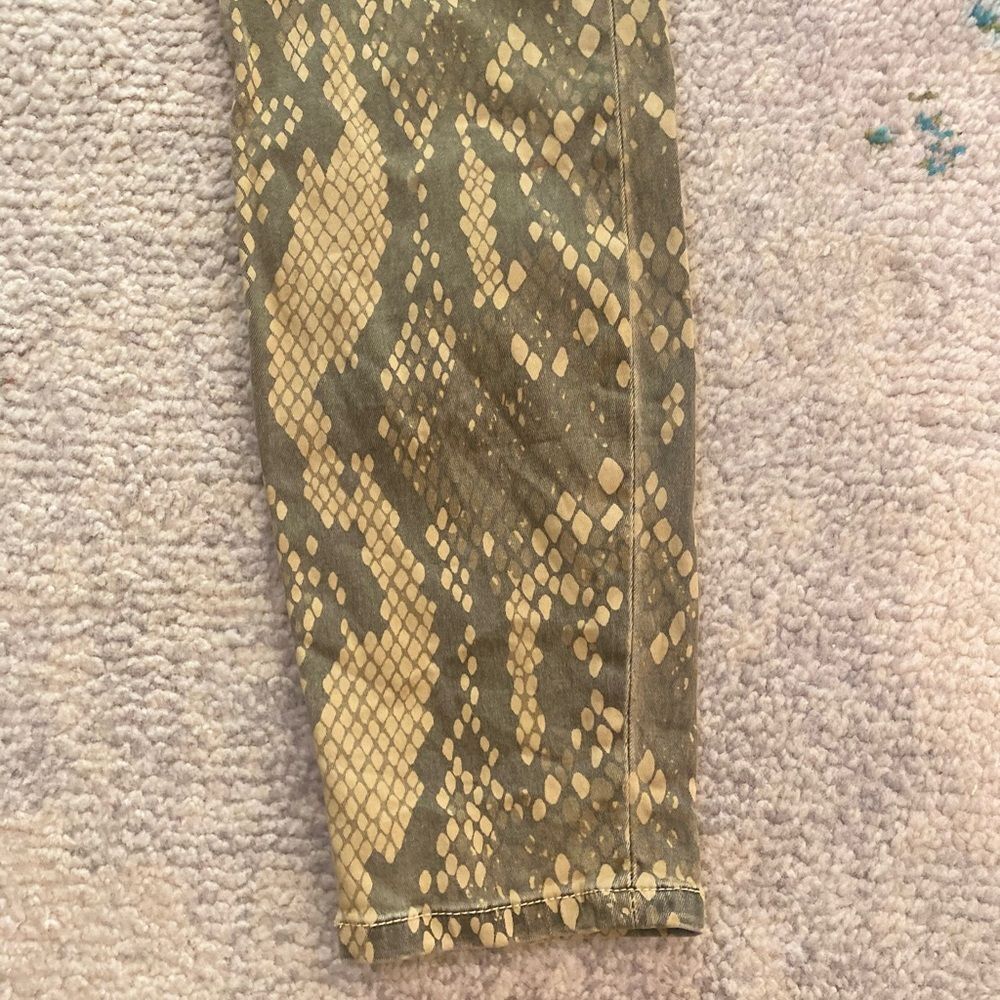 Current/Elliot yellow python skinny jeans - Picture 6 of 10